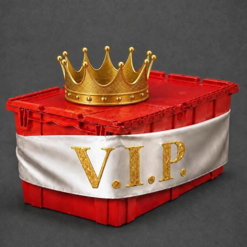Ladybug Bins signature red VIP bin